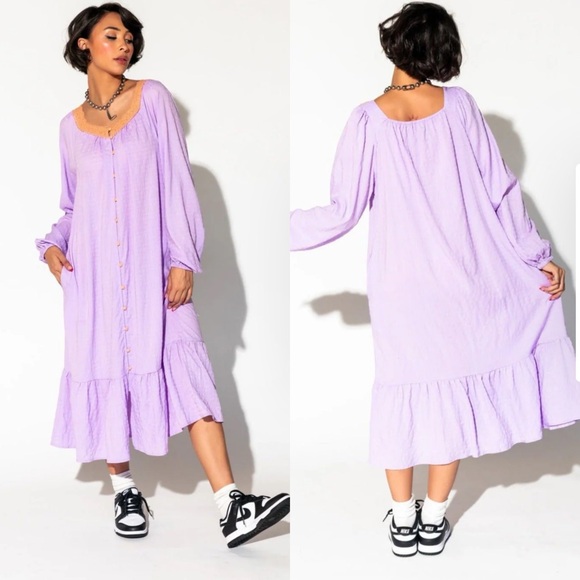 Dressed in LALA Dresses & Skirts - Dressed In Lala Romanticize Your Life Midi Maxi Dress Lavender Purple